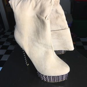 Kush Kouture Suede Buckskin Knee High Boots